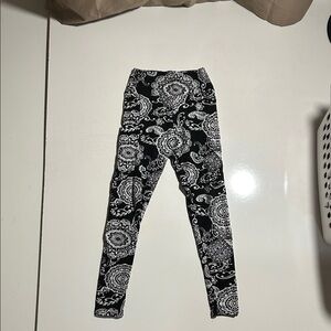 Kids Black and White Patterned Leggings